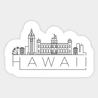 Hawaii Minimal Skyline Sticker